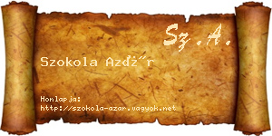 Szokola Azár névjegykártya